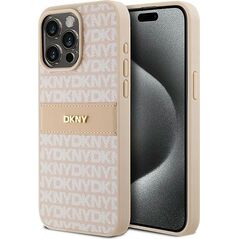 DKNY DKNY DKHCP15XPRTHSLP iPhone 15 Pro Max 6.7" różowy/pink hardcase Leather Mono Stripe & Metal Logo