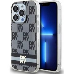 DKNY DKNY DKHMP13XHCPTSK iPhone 13 Pro Max 6.7" czarny/black hardcase IML Checkered Mono Pattern & Printed Stripes MagSafe