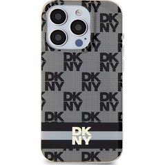DKNY DKNY DKHMP14LHCPTSK iPhone 14 Pro 6.1" czarny/black hardcase IML Checkered Mono Pattern & Printed Stripes MagSafe