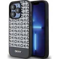 DKNY DKNY DKHMP15XPSOSPK iPhone 15 Pro Max 6.7" czarny/black hardcase Leather Printed Pattern Metal Logo MagSafe