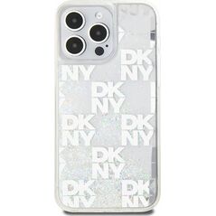 DKNY DKNY Liquid Glitter Multilogo - Etui iPhone 15 Pro Max (biały)