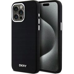 DKNY DKNY Liquid Silicone Small Metal Logo MagSafe - Etui iPhone 15 Pro Max (czarny)