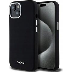 DKNY DKNY Liquid Silicone Small Metal Logo MagSafe - Etui iPhone 15 Plus / 14 Plus (czarny)
