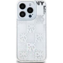 DKNY DKNY Liquid Glitter Multilogo - Etui iPhone 15 Pro (biały)