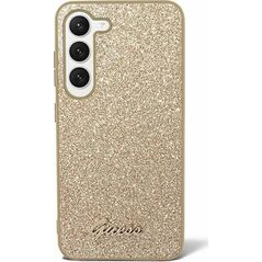 Guess Guess Glitter Flakes Metal Logo Case - Etui Samsung Galaxy S24 Ultra (złoty)