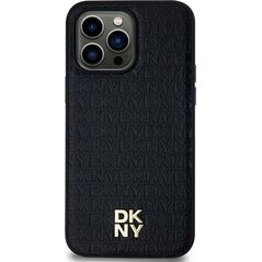DKNY DKNY DKHMS24MPSHRPSK S24+ S926 czarny/black hardcase Leather Pattern Metal Logo MagSafe