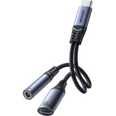 Adapter AV Joyroom Adapter DAC 2w1 Joyroom SY-C02 USB-C do USB-C / mini jack 3.5 mm - czarny