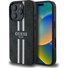 Guess Guess GUHMP16LP4RPSK iPhone 16 Pro 6.3" czarny/black hardcase 4G Printed Stripes MagSafe