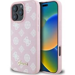 Guess Guess GUHMP16XPGPYSP iPhone 16 Pro Max 6.9" różowy/pink hardcase Peony Script MagSafe