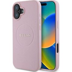 Guess Guess GUHMP16MPGHSMMP iPhone 16 Plus 6.7" różowy/pink hardcase Grained Ring MagSafe