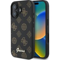 Guess Guess GUHMP16MPGPYSK iPhone 16 Plus 6.7" czarny/black hardcase PU Peony Script MagSafe