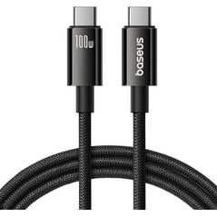 Kabel USB Baseus Kabel USB Baseus Tungsten Gold USB-C do USB-C 100W 1,5m (czarny)