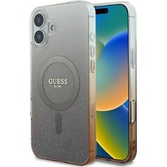 Guess Guess GUHMP16SHGRCELW iPhone 16 6.1" brązowy/brown hardcase IML Glitter Gradient MagSafe