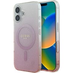 Guess Guess GUHMP16SHGRCELP iPhone 16 6.1" różowy/pink hardcase IML Glitter Gradient MagSafe