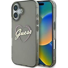 Guess Guess GUHCP16SHCHGSPK iPhone 16 6.1" czarny/black hardcase IML Heart