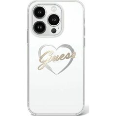 Guess Guess GUHCP16LHCHGSPT iPhone 16 Pro 6.3" przeźroczysty/transparent hardcase IML Heart