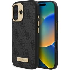 Guess Guess GUHMP16MU4GPRK iPhone 16 Plus 6.7" czarny/black hardcase 4G Logo Plate MagSafe