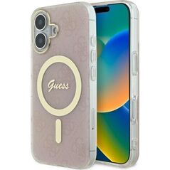 Guess Guess GUHMP16SH4STP iPhone 16 6.1" różowy/pink hardcase IML 4G MagSafe