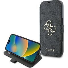 Guess Guess GUBKP16L4GMGGR iPhone 16 Pro 6.3" czarny/black book 4G Metal Logo