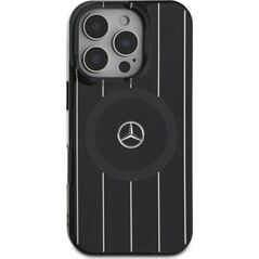 Mercedes Mercedes MEHMP16S23HRSK iPhone 16 6.1"    czarny/black hardcase MB Double Layer Crossed Lines MagSafe
