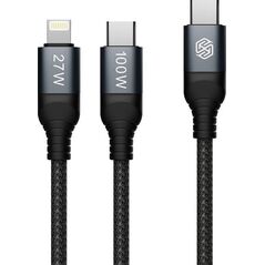 Nillkin Kabel Nillkin Data Cable DualPower 2w1 USB-C PD 3.0 100W, Lightning PD 27W black