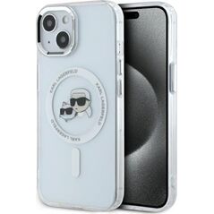 Karl Lagerfeld Karl Lagerfeld KLHMP15SHLSKCH iPhone 15   6.1" biały/white hardcase IML Metal Karl&Choupette Head MagSafe