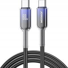 Kabel Joyroom S-A42 Crystal-Clear Series 60W USB-C / USB-C 1.2m czarny
