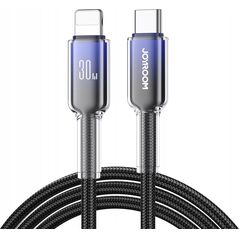 Kabel Joyroom S-A42 Crystal-Clear Series 30W USB-C / Lightning 1.2m czarny