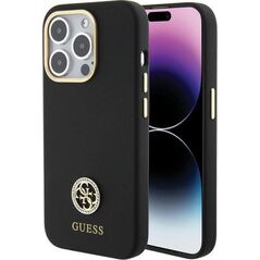 Guess GUHCP15LM4DGPK iPhone 15 Pro 6.1" czarny/black hardcase Silicone Logo Strass 4G