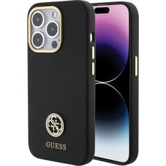 Guess GUHCP15XM4DGPK iPhone 15 Pro Max 6.7" czarny/black hardcase Silicone Logo Strass 4G