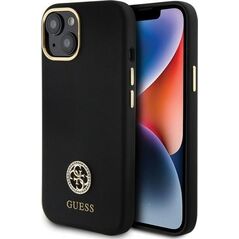 Guess GUHCP15SM4DGPK iPhone 15 / 14 / 13 6.1" czarny/black hardcase Silicone Logo Strass 4G