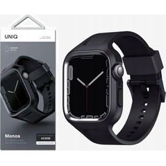 Pasek + etui UNIQ Monos 2in1 Apple Watch 4/5/6/7/8/9/SE 44/45mm czarny/midnight black