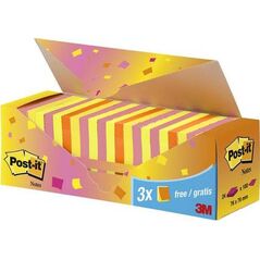 Staples POST-IT Bloczek SUPER STICKY 654-SS-VP24COL 76x76mm, mix kolorów 24x90 kartek