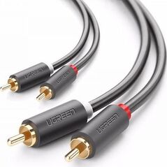 Kabel Ugreen RCA (Cinch) x2 - RCA (Cinch) x2 1m czarny (UGR313BLK)
