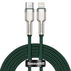 Baseus Cafule Metal Braided USB-C to Lightning Cable 20W Green 1m (CATLJK-A06) (BASCATLJK-A06) έως 12 άτοκες Δόσεις