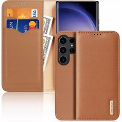 Dux Ducis Etui Dux Ducis Hivo z klapką i blokadą RFID do Samsung Galaxy S24+ - brązowe