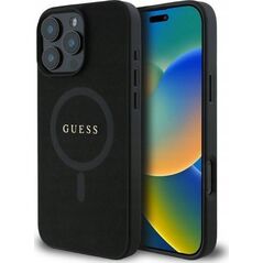 Guess Guess GUHMP16LPSAHMCK iPhone 16 Pro 6.3" czarny/black hardcase Saffiano Classic Logo MagSafe