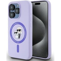 Karl Lagerfeld Karl Lagerfeld KLHMP15LSCMKCRHU iPhone 15 Pro 6.1" fioletowy/purple hardcase Silicone KC Heads Ring MagSafe