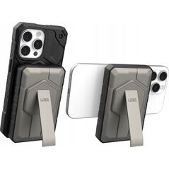 Powerbank Baseus UAG Rugged 10K - powerbank 10000 mAh z podstawką, ładowanie bezprzewodowe 10W, kompatybilny z MagSafe, kabel w zestawie (black/titanium)