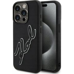 Karl Lagerfeld KLHCP15X3DRKSDLK iPhone 15 Pro Max 6.7" black/black hardcase 3D Rubber Signature