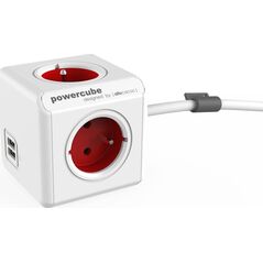 PowerCube Przedłużacz Extended USB 1,5m czerwony (2402RD/FREUPC)