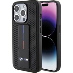 BMW BMHCP15XGSPPRK iPhone 15 Pro Max 6.7" czarny/black hardcase Grip Stand Smooth & Perforated