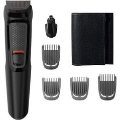 Philips MULTIGROOM Series 3000 Trymer do twarzy 6 w 1 z samoostrzącymi się ostrzami ze stali