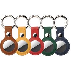 4smarts 4Smarts Δερμάτινη Θήκη Σετ για AirTags 5 τεμάχια (κίτρινο, žalias, ruda, κόκκινο, mėlynas) (κίτρινο, žalias, ruda, κόκκινο, mėlynas)