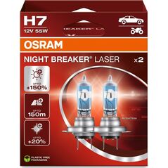 Osram OSRAM Λάμπες αυτοκινήτου NIGHT BREAKER LASER +150% H7 55W 12V PX26D 2τμχ