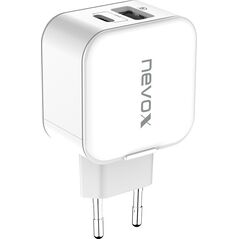 Ładowarka Nevox nevox 20W USB-C PD + USB QC 3.0 Ladegerät weiß