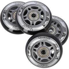 Nils Extreme PU 70x24 82A CZARNE N (4 szt.) + ABEC-9 (8 szt.) ZESTAW NILS EXTREME