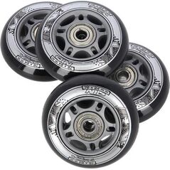 Nils Extreme PU 72x24 82A CZARNE N (4 szt.) + ABEC-9 (8 szt.) ZESTAW NILS EXTREME