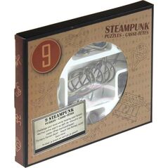 G3 Łamigłówki metalowe 9 szt Steampunk brązowy