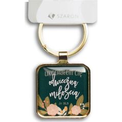 Breloczek Szaron Brelok metalowy srebrny - Ukochałem Cię